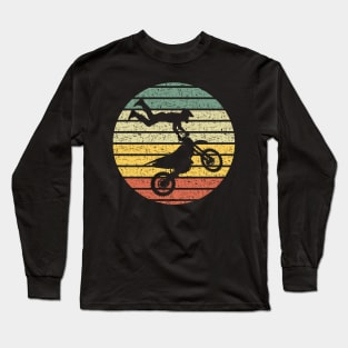 Vintage Motorcross Silhouette Long Sleeve T-Shirt